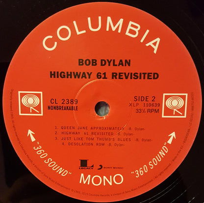 Bob Dylan : Highway 61 Revisited (LP, Album, Mono, RE, 180)
