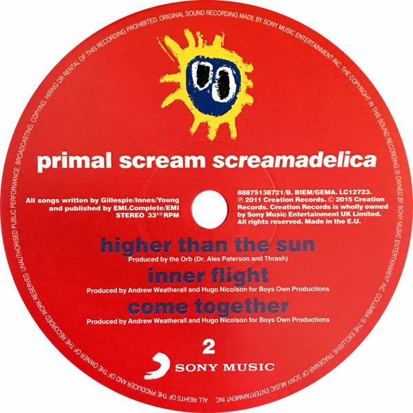 Primal Scream : Screamadelica (2xLP, Album, RE, RM, Gat)