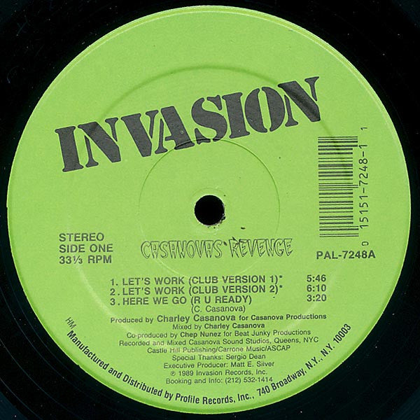 Casanovas Revenge* : Let's Work (12")