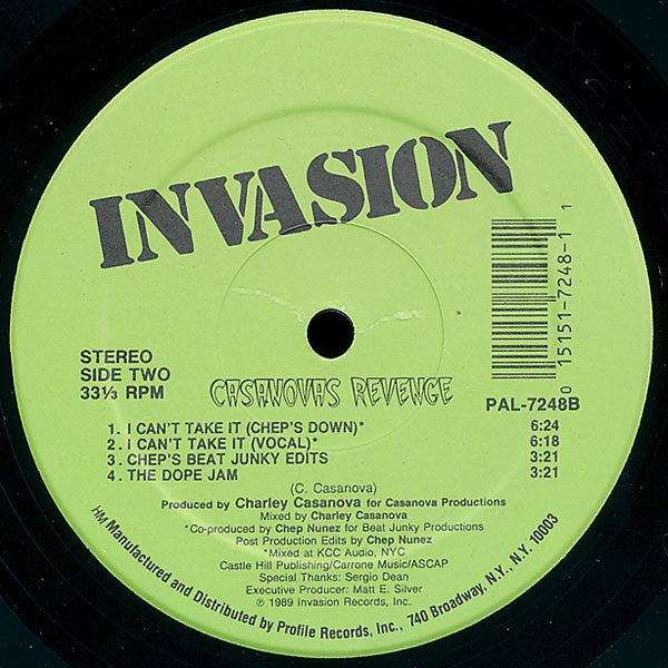 Casanovas Revenge* : Let's Work (12")