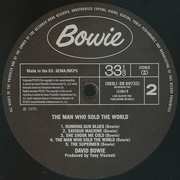 David Bowie : The Man Who Sold The World (LP, Album, RE, RM, 180)