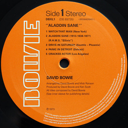 David Bowie : Aladdin Sane (LP, Album, RE, RM, Gat)