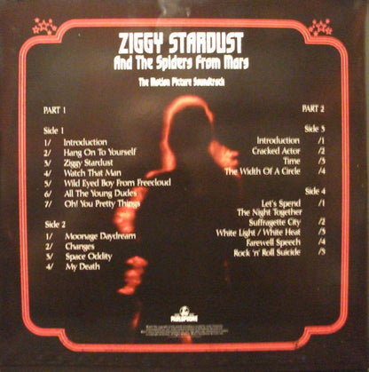 David Bowie : Ziggy Stardust And The Spiders From Mars (The Motion Picture Soundtrack) (2xLP, Album, RE)