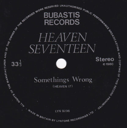 Heaven Seventeen : Somethings Wrong (Flexi, 7", S/Sided)