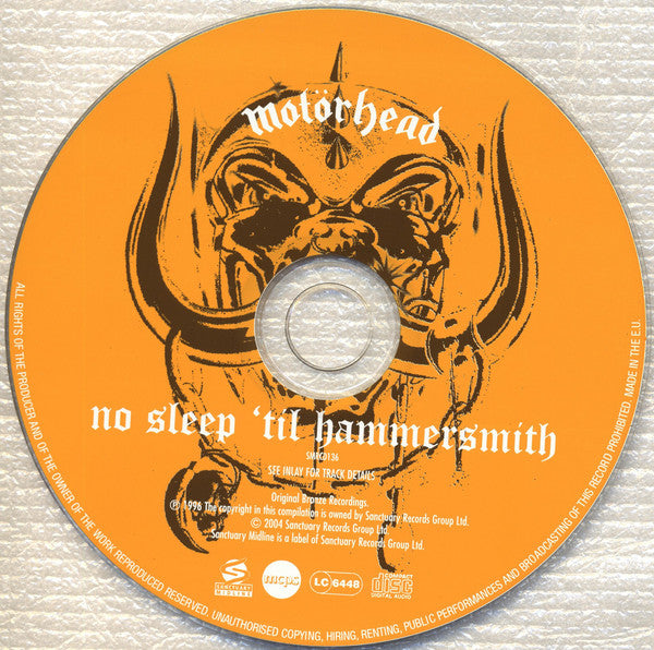 Motörhead - No Sleep 'til Hammersmith (CD, Album, RE) (VG+ / VG+)