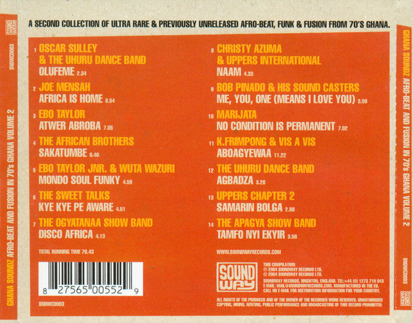 Various : Ghana Soundz Volume 2 (CD, Comp)