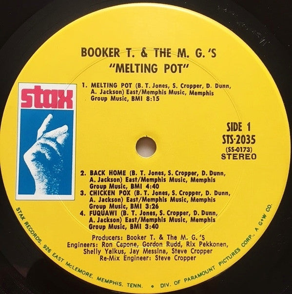Booker T. & The M.G.'s* : Melting Pot (LP, Album, Pit)