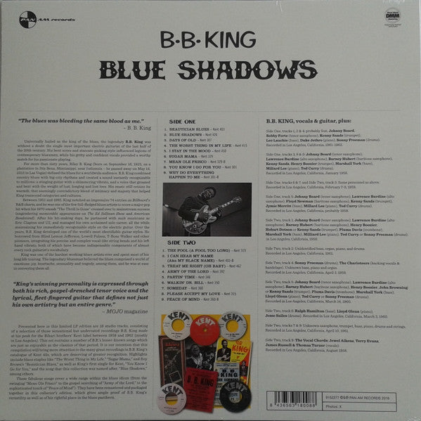 B.B. King : Blue Shadows - Underrated Kent Recordings 1958-1962 (LP, Comp, Ltd, RM, 180)