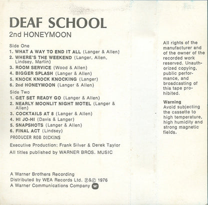 Deaf School : 2nd Honeymoon (Cass, Album)