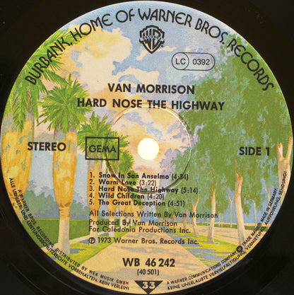 Van Morrison : Hard Nose The Highway (LP, Album, RP, Gat)