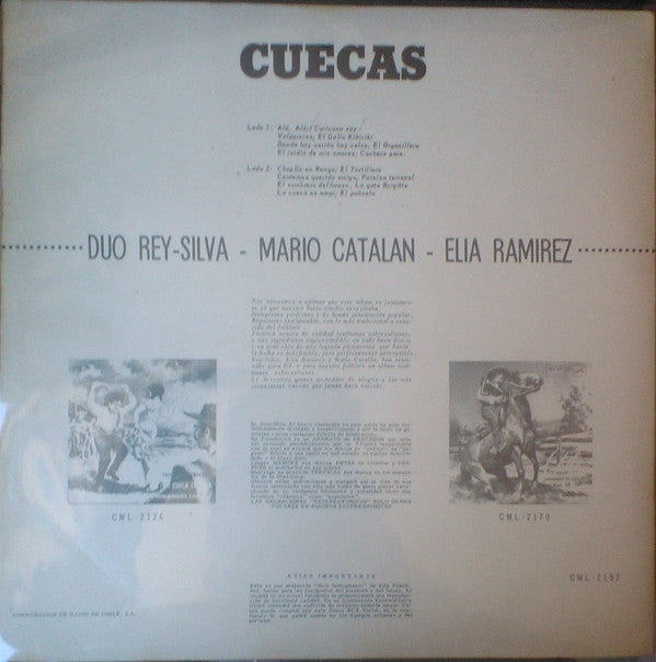 Duo Rey-Silva - Mario Catalan - Elia Ramirez* : Cuecas (LP, Album)