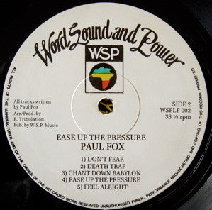 Paul Fox (12) : Ease Up The Pressure (LP, Album)