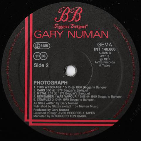 Gary Numan : Photograph (The Best Of) (LP, Comp, Gat)