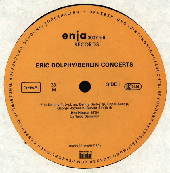 Eric Dolphy : Berlin Concerts (2xLP, Album)