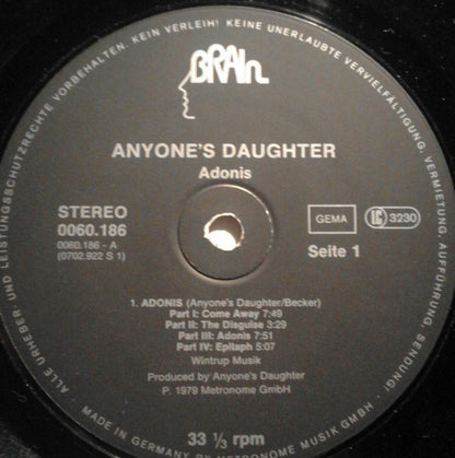 Anyone's Daughter : Adonis (LP, Album, RE)