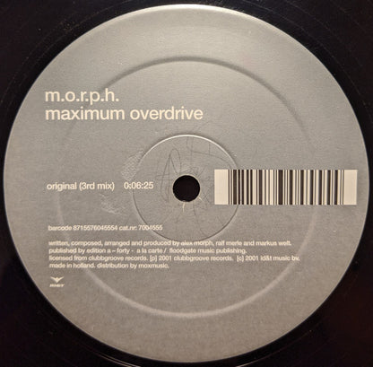 M.O.R.P.H.* : Maximum Overdrive (Remixes) (12")