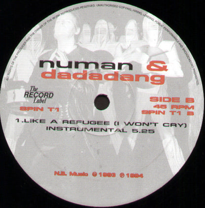 Gary Numan & Dadadang : Like A Refugee (I Won't Cry) (12", Single)