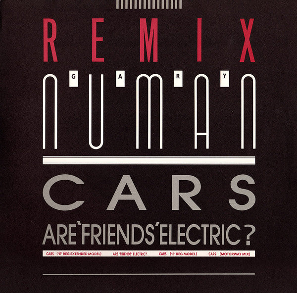 Gary Numan : Cars (E-Reg Model) (12", Single)