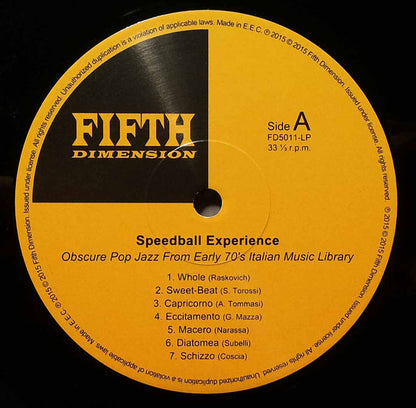 Various ‎– Speedball Experience (Obscure Pop Jazz From Early 70's Italian Music Library) (VG+ / VG+)
